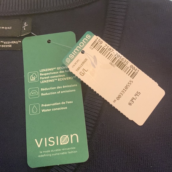 Sweater vest - Navy - Picture 5 of 9